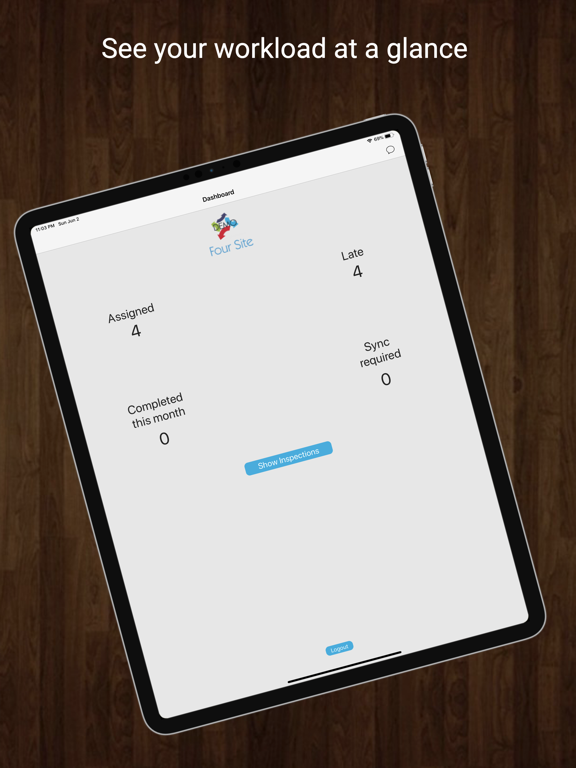 Four Site ArcPro iPad screenshot