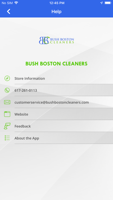 Bush Boston Cleaners Screenshot