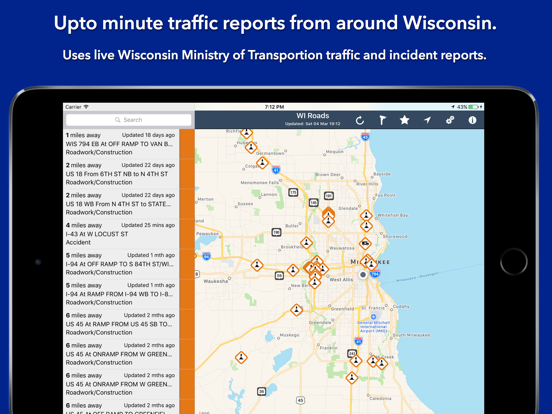 Screenshot #4 pour Wisconsin State Roads