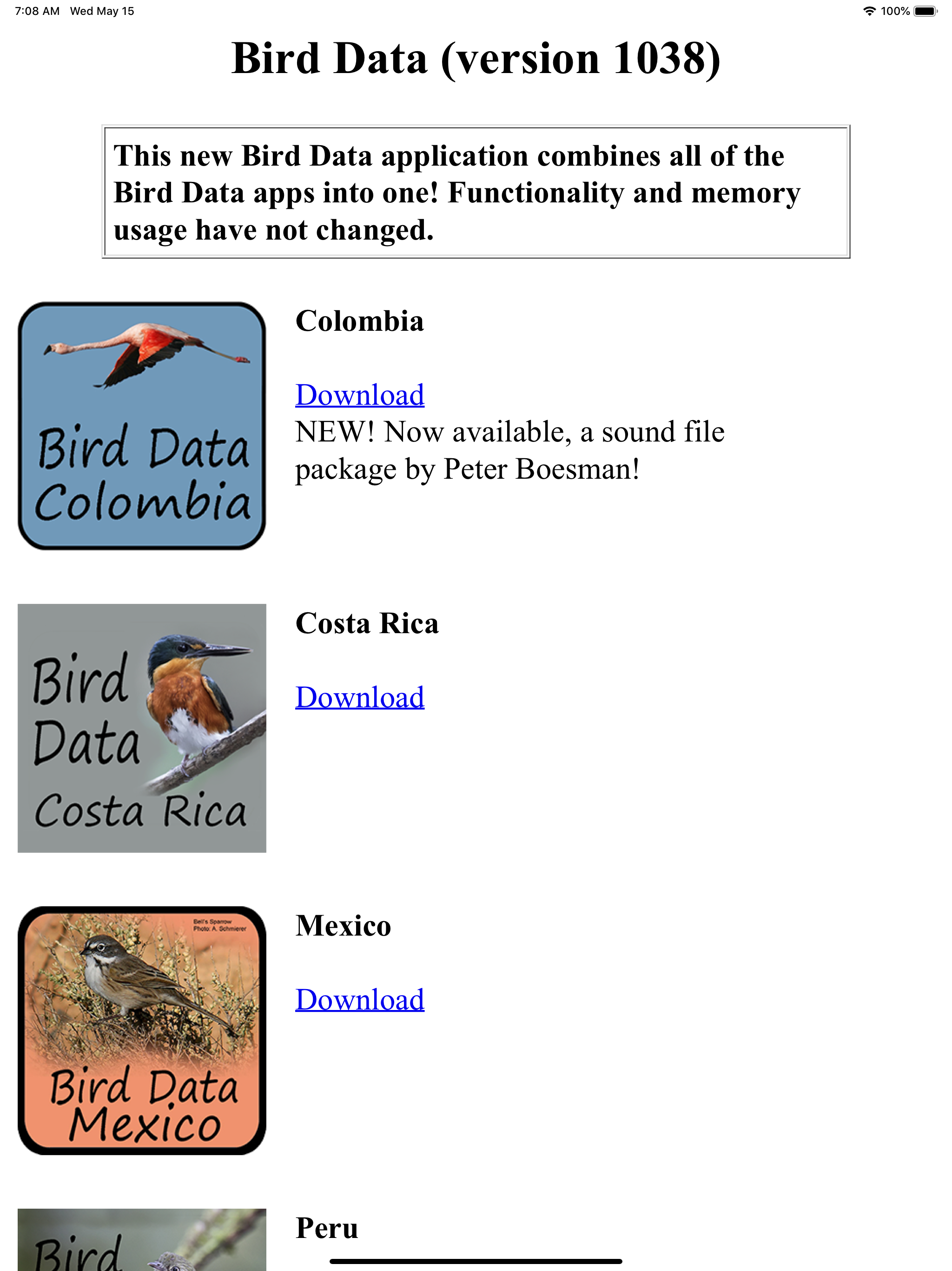 Bird Data