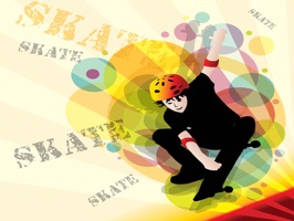 The SkateDTL is a small sticker, which are show the 30 Skate DTL sticker in cartoon
