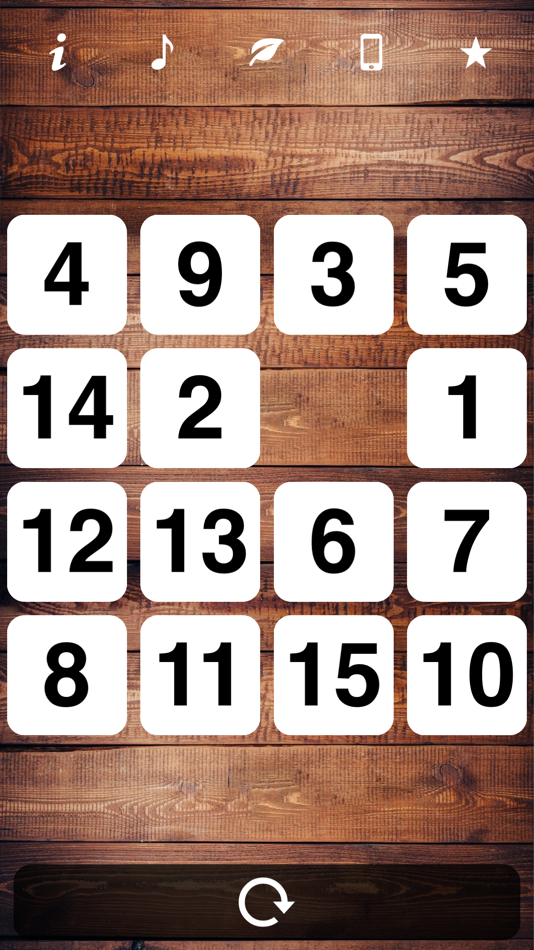 #2. 15 Puzzle Sliding Number Game (iOS) By: Peter Li