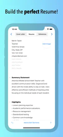 Resume Builder by Nobody: Screenshot 1 von 7