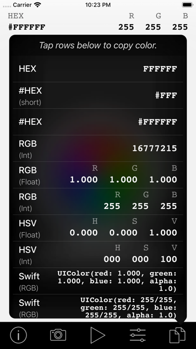 Live Color Finder iPhone screenshot 5 - Photo & Video app