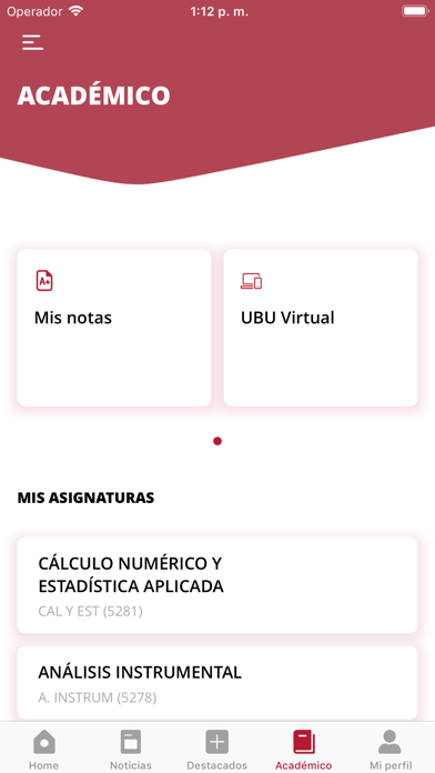 UBU App Universidad de Burgos Screenshot