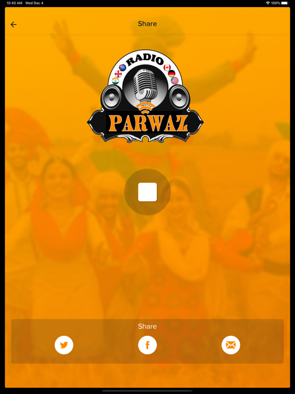 Parwaz Radio iPad screenshot 4 - Music app