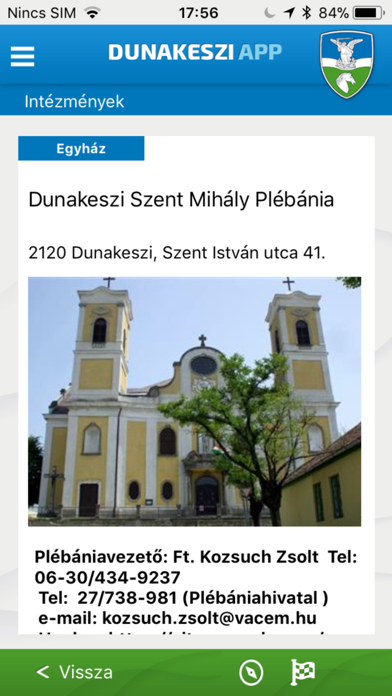 Dunakeszi IntermApp Screenshot