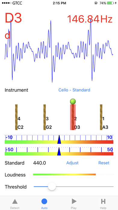 Accurate Cello Tuner screenshot 2