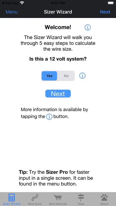 DC Wire Sizer screenshot 7 of 10