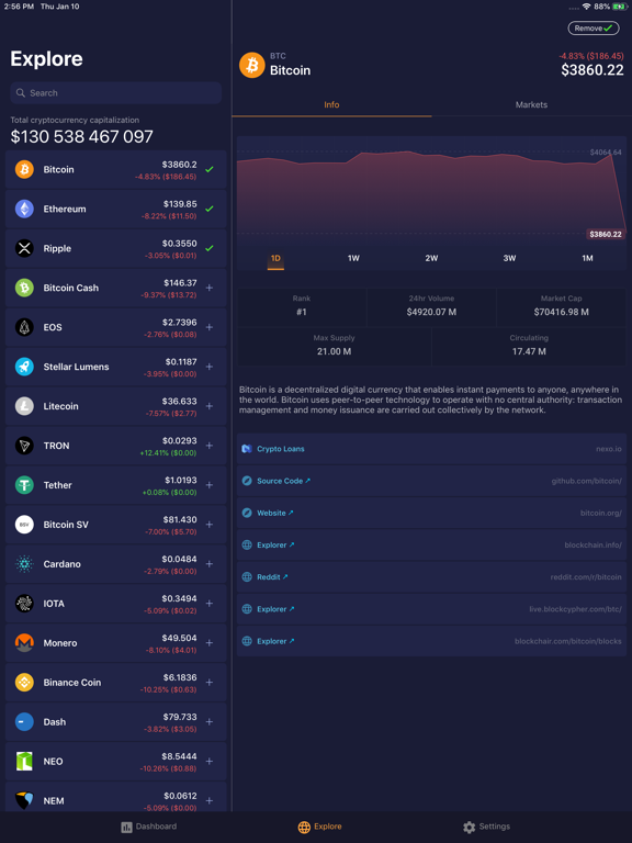 Screenshot #4 pour CryptoTrader: Charts & Alerts