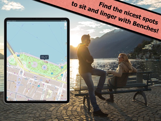 Benches iPad screenshot 1 - Navigation app