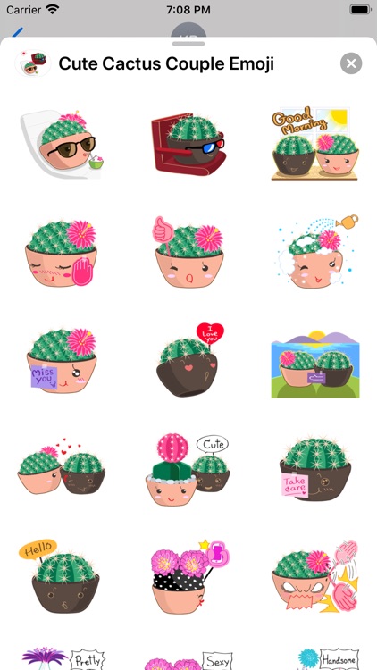 Cute Cactus Couple Emoji