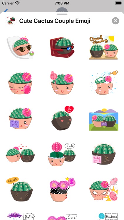 Cute Cactus Couple Emoji