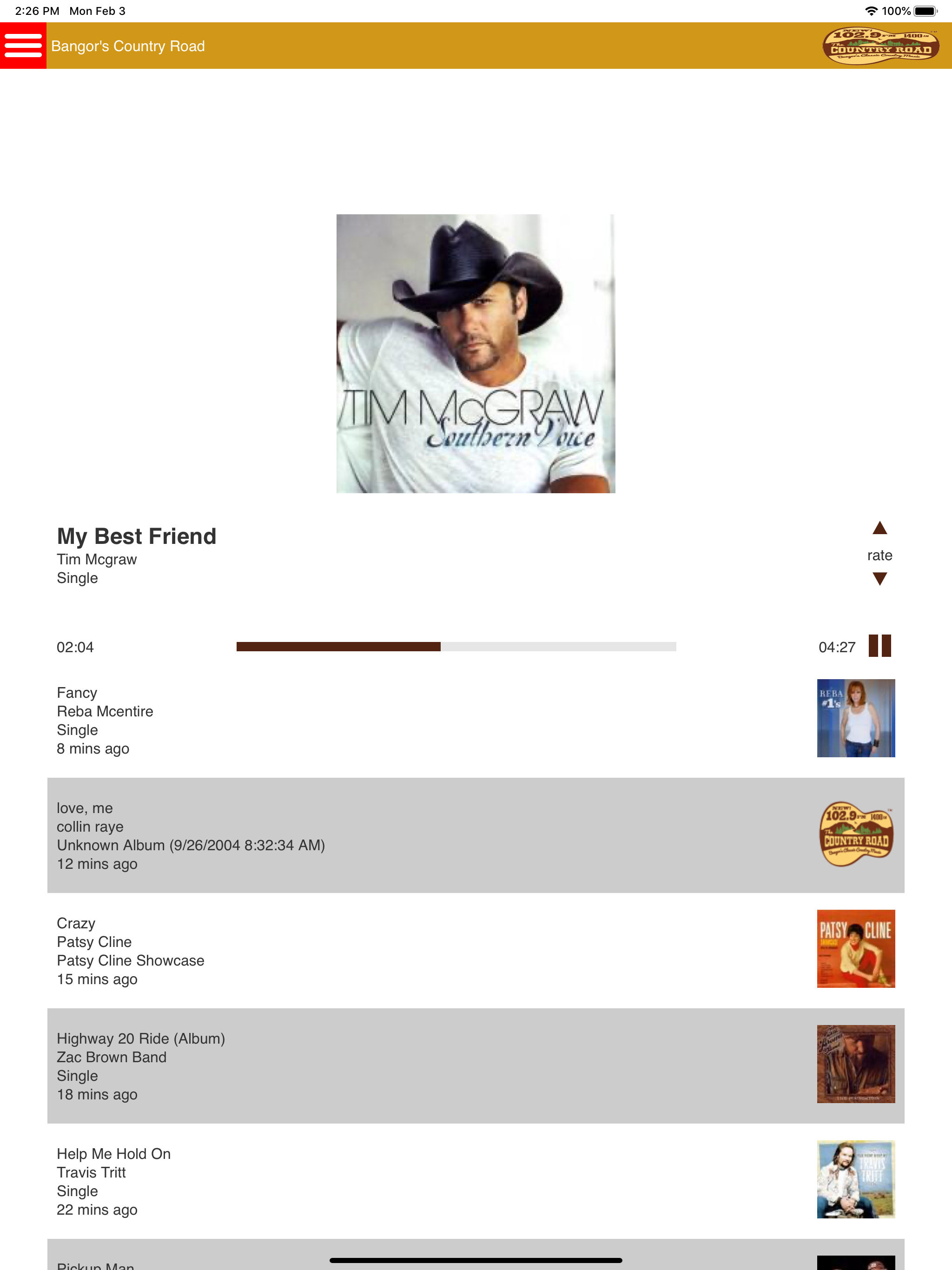 Country Road 102.9