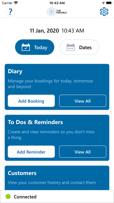 The Parable Restaurant Diary Screenshot