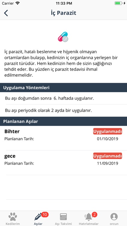 Pet Aşı Takvimi screenshot-5