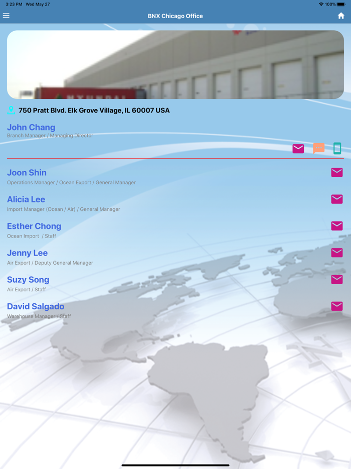 BNX SHIPPING CONTACT