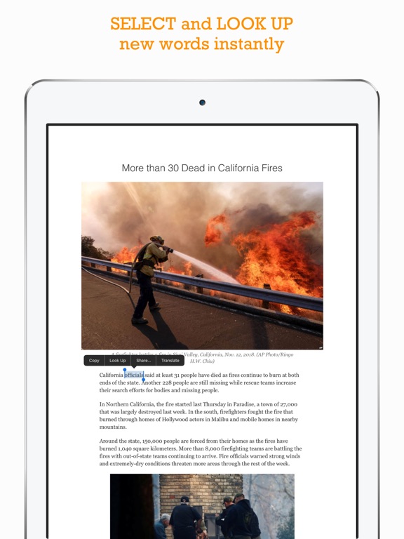 Learn American English Podcast iPad screenshot 5 - Education app
