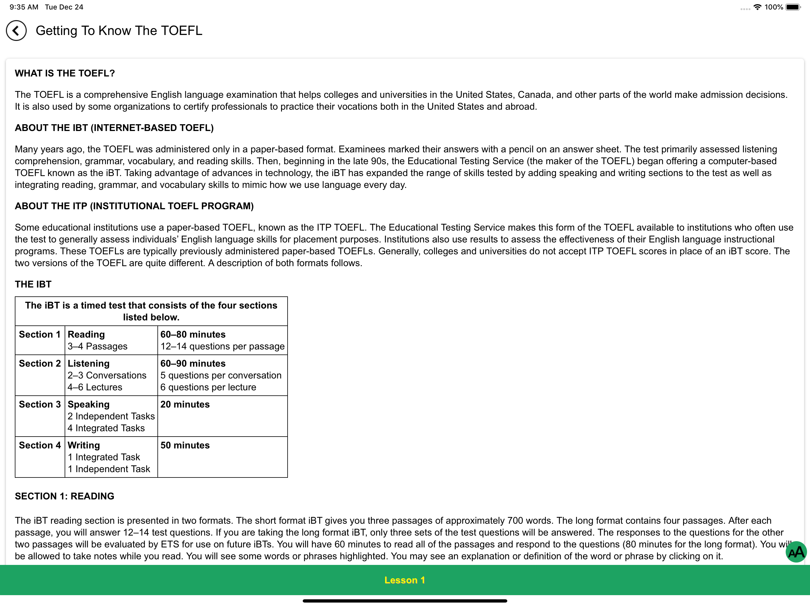 Essential Words for the TOEFL
