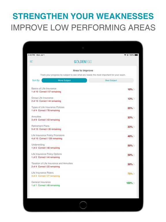Life Insurance Practice Test iPad screenshot 5 - Education app