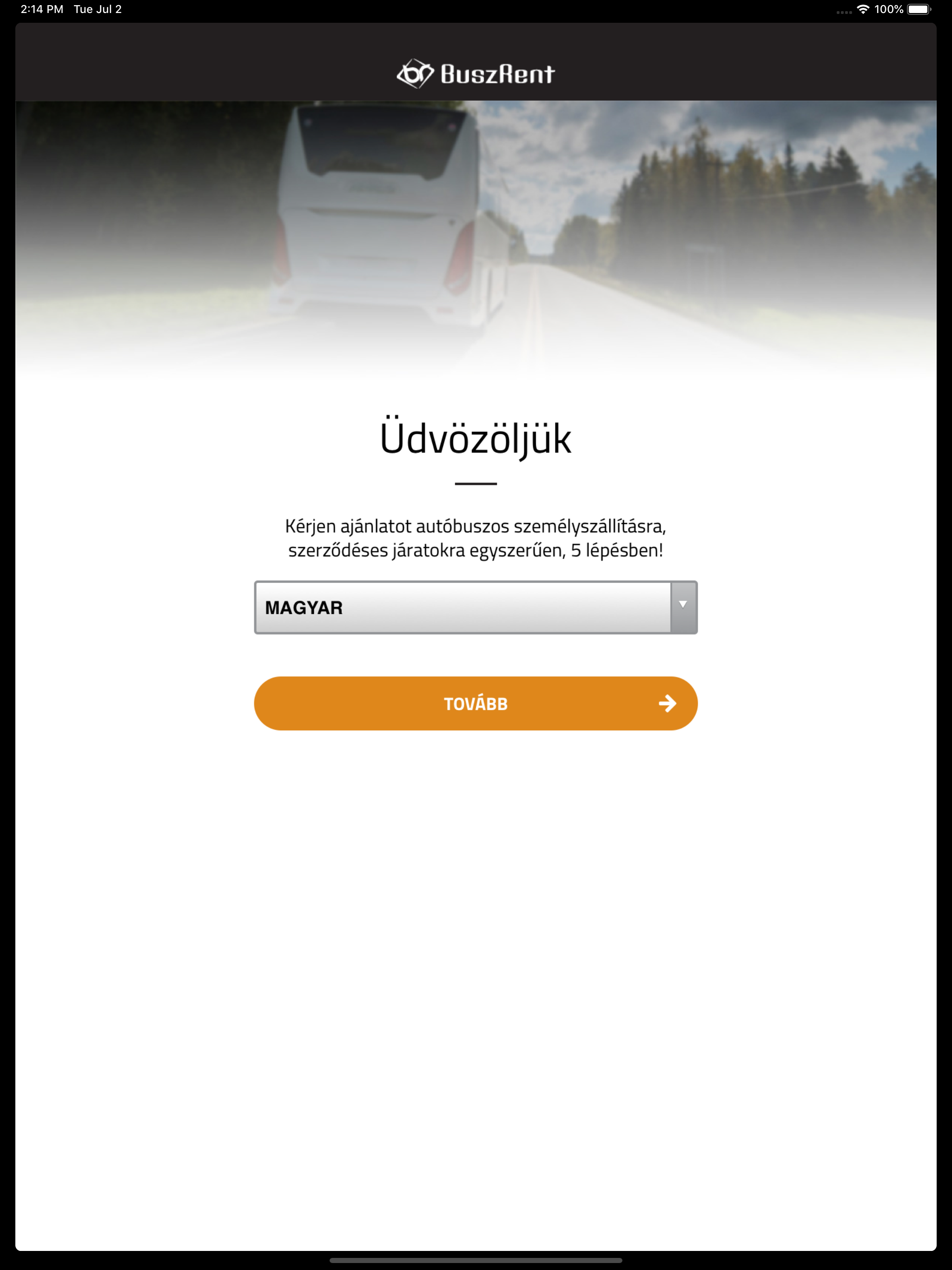 Buszrent - Online buszrendelés