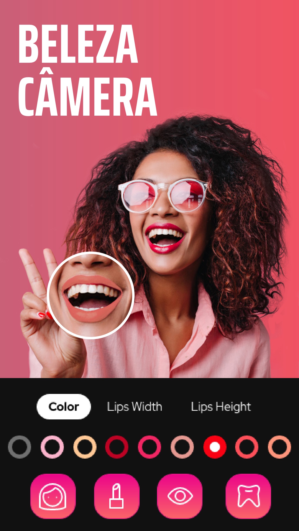 Screenshot do app Editor Selfie: Filtro de Rosto