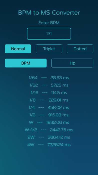 BPM to MS Converterのおすすめ画像1