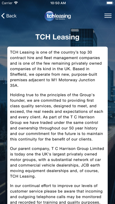 TCH Leasing - Driver Screenshot