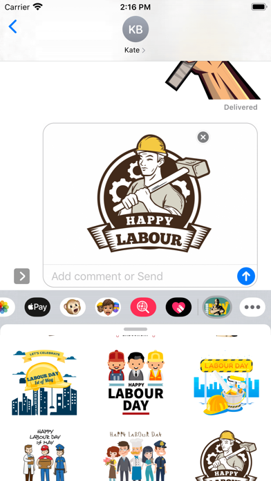 Labour Day Holiday Stickers screenshot 2