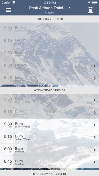 Peak Fitness Altitude Training