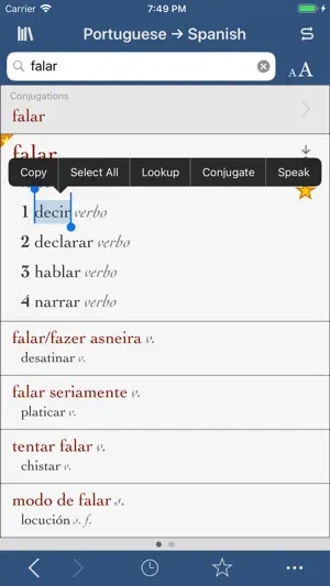 Ultralingua Spanish-Portuguese screenshot 1