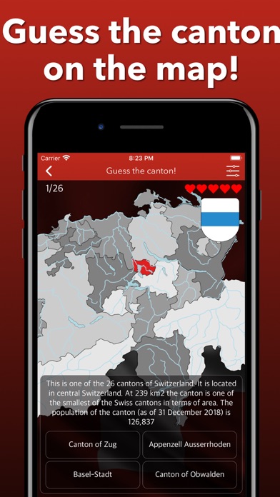 Swiss Cantons: Maps & Capitals Screenshot