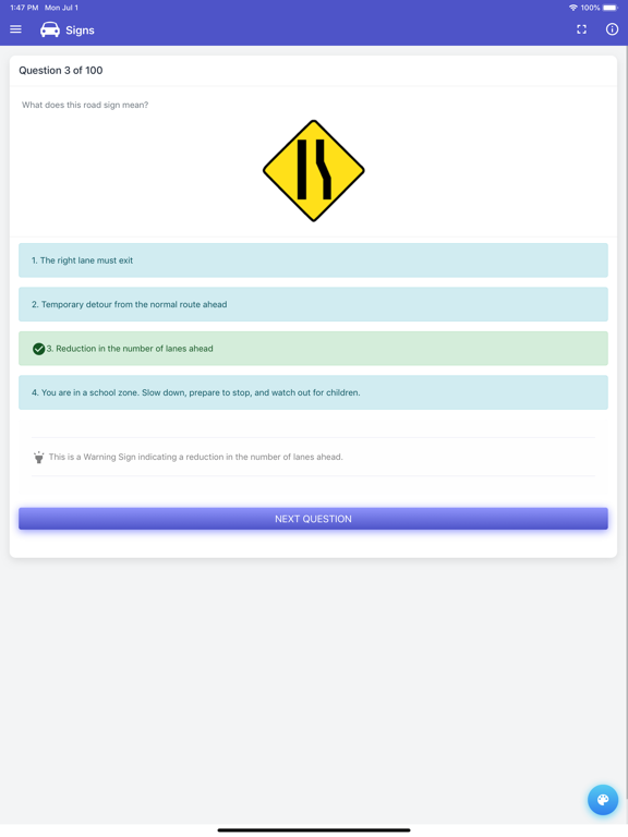 Oregon DMV Permit Test iPad screenshot