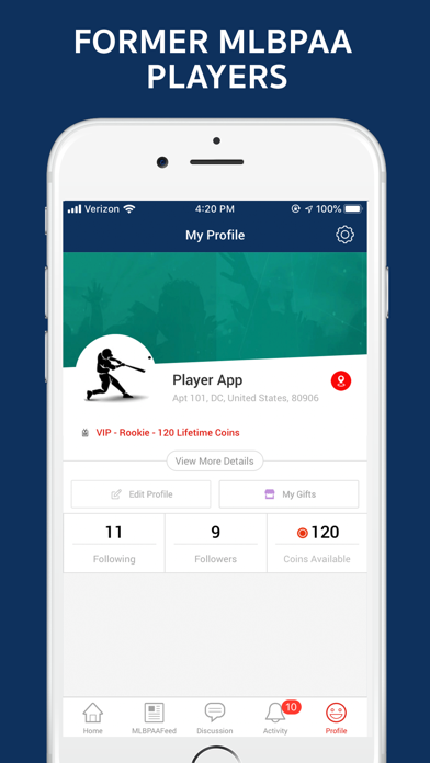 MLBPAA Clubhouse Screenshot
