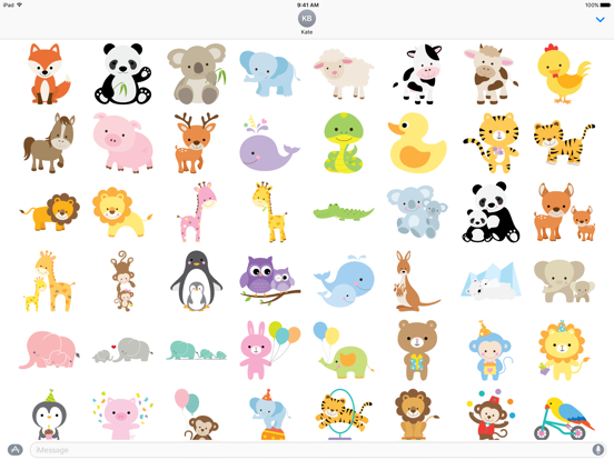 Cute Animal Friends Stickersのおすすめ画像1