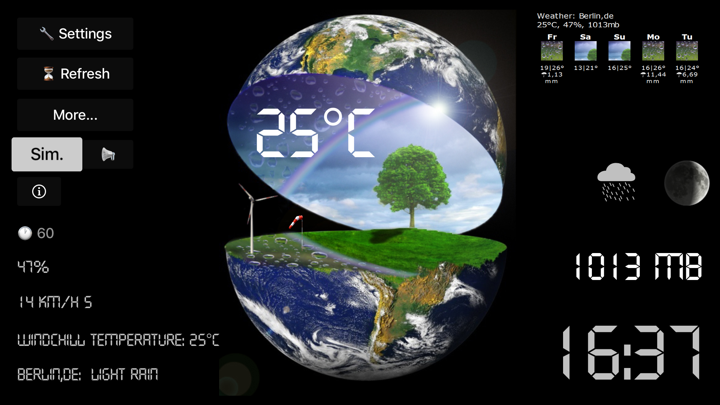 Screenshot #1 pour TV Weather Globe