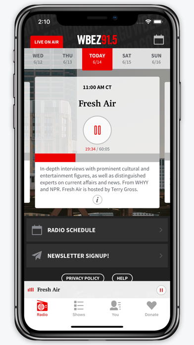 How to cancel & delete WBEZ from iphone & ipad 1