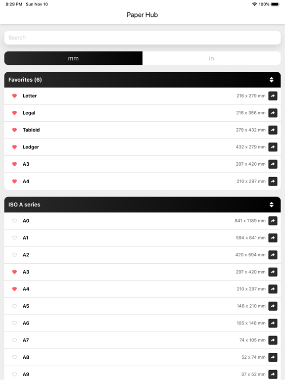 Screenshot #4 pour Paper Hub for ISO paper size