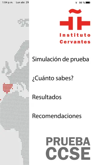 Captura de pantalla de CCSE Nacionalidad Española. en iPhone 1