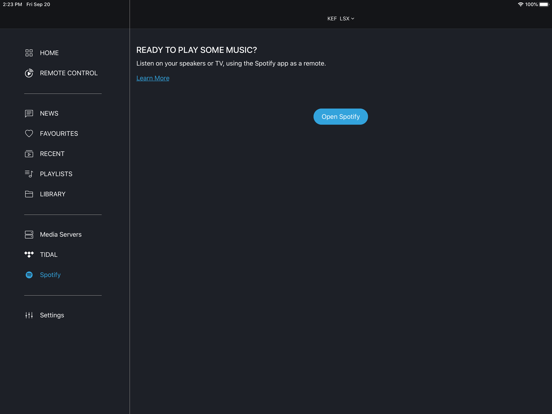KEF Stream iPad screenshot