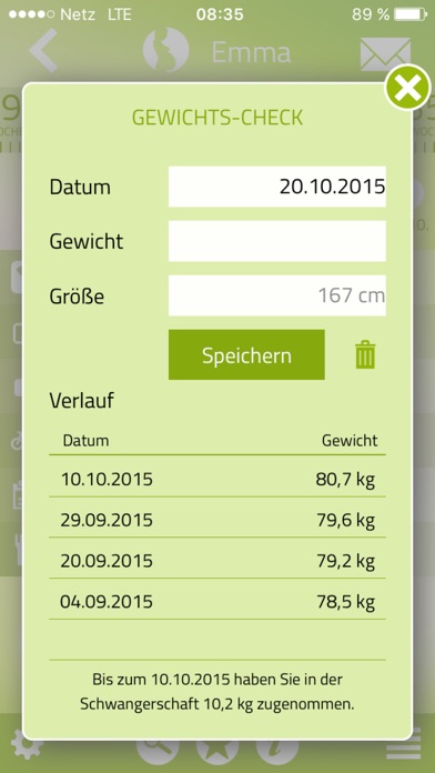 Schwanger & Essen Screenshot