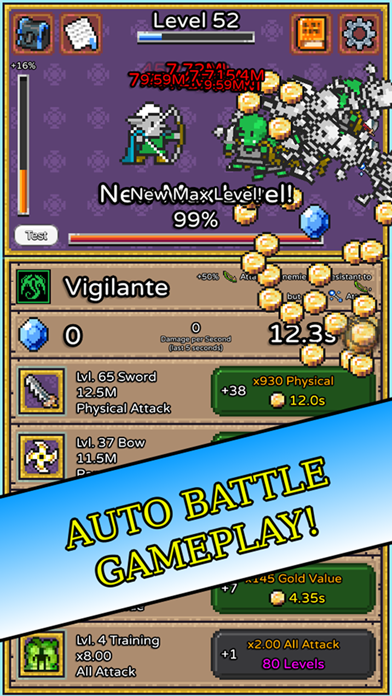 Screenshot #1 pour Simple RPG - Idle Tap Tapper!