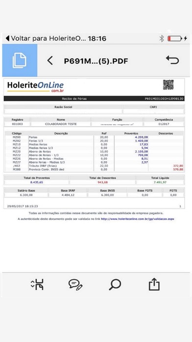 HoleriteOnline WB2B/ProcPrint Screenshot
