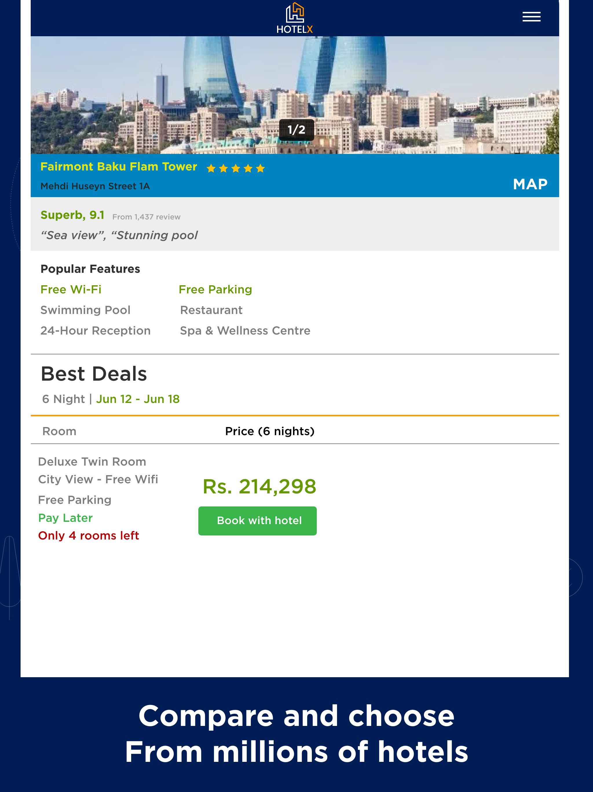 HotelX - Cheap Hotel Finder