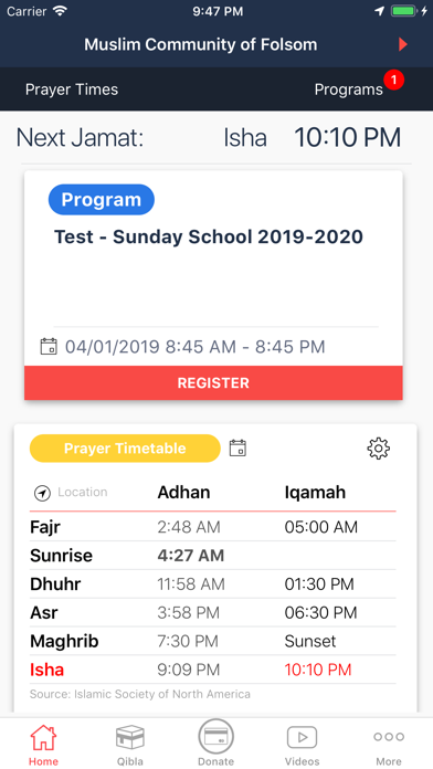 MCF-Muslim Community of Folsom Screenshot