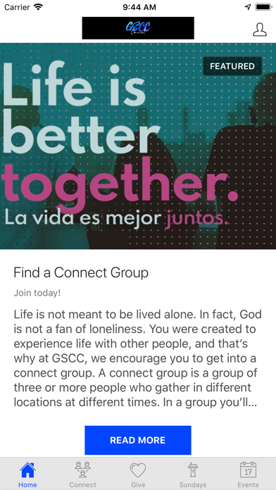 GSCC Connect Screenshot