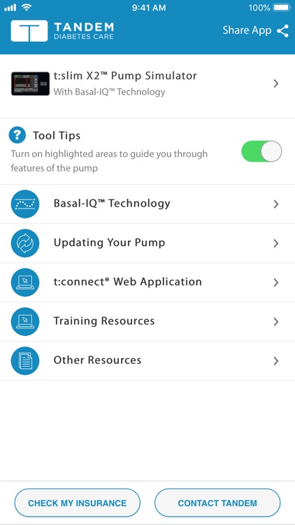 t:simulator™ App