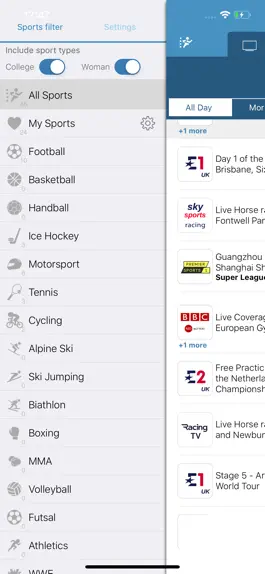 Game screenshot Live Sport TV Listing Guide apk