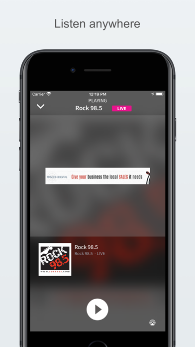 Rock 98.5 Screenshot
