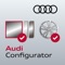 Konfigurieren Sie Ihren persönlichen Neuwagen mit der Audi Configurator App für die Audi Modellreihen A1, A3, A4, A5, A6, A7, A8, TT, Q2, Q3, Q5, Q7 und R8 sowie alle S- und RS-Modelle